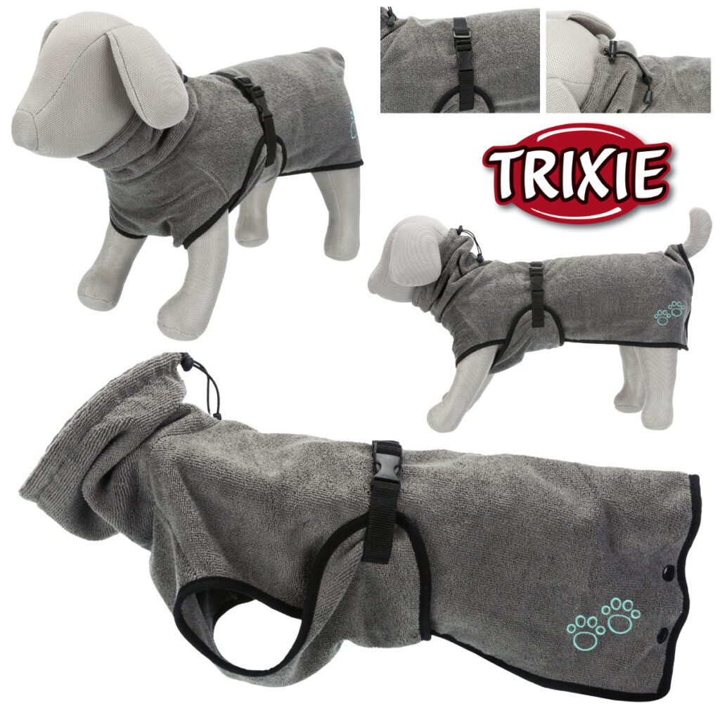 Trixie Hundebademantel Frottee Trockencape Bademantel für Hunde XS