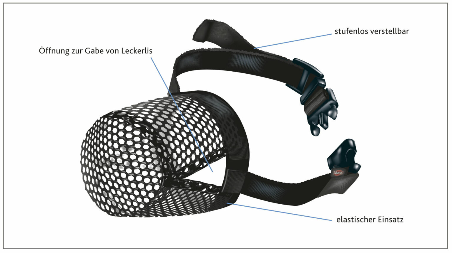 Trixie® Maulkorb verstellbar für Hunde schwarz